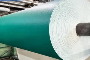 Warehouse with PVC flooring rolls ready for export