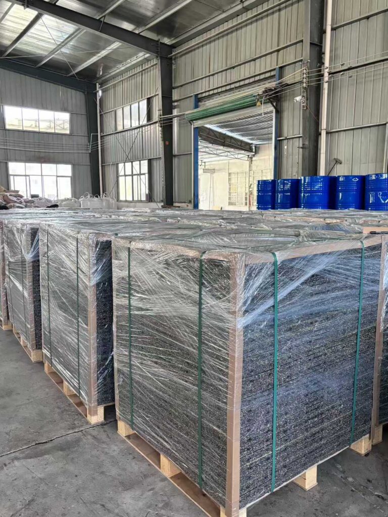 Rubber Flooring prepared for export shipment